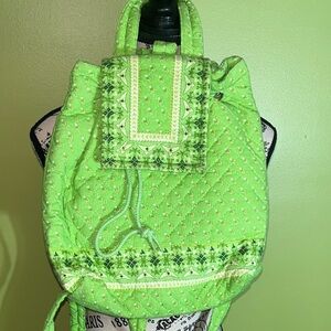 Vera Bradley Style Lime Green Backpack